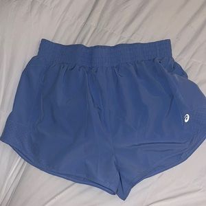 Asics blue running shorts large